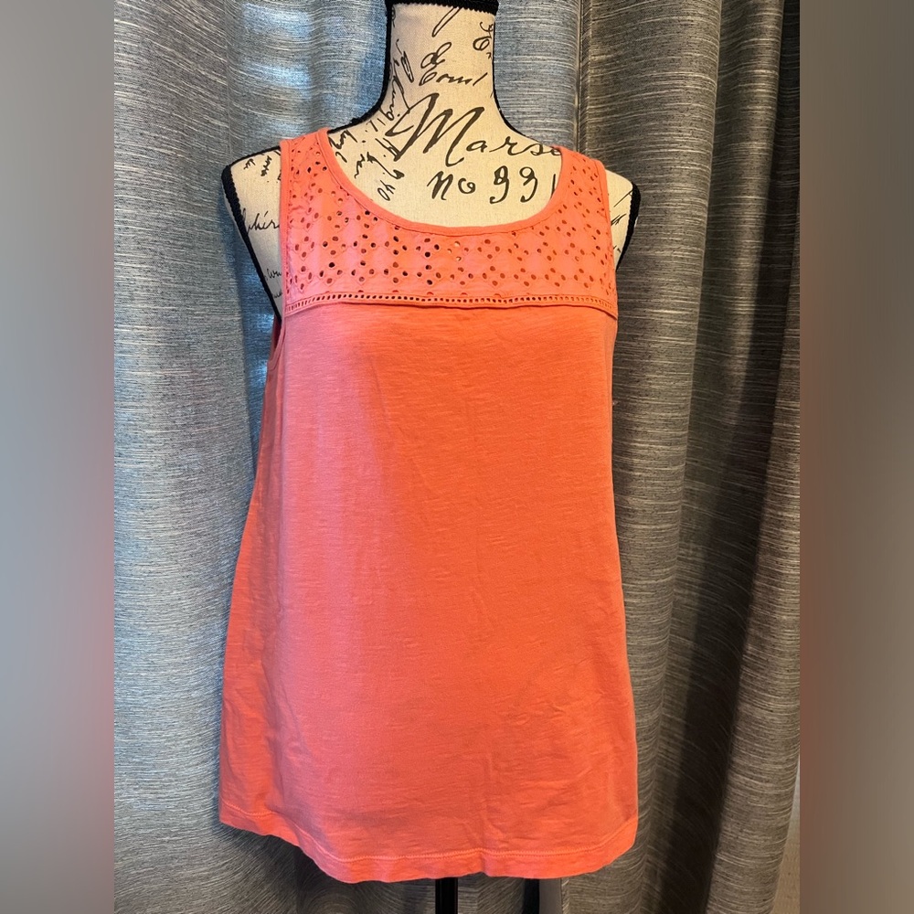 St. John’s Bay Eyelet Yoke Top Medium